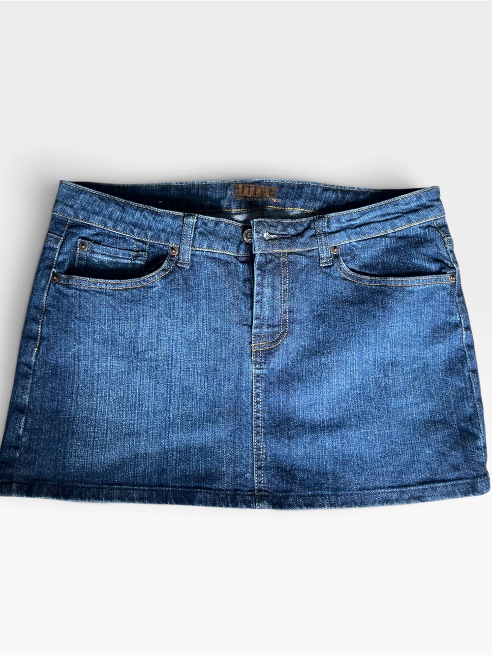 Vintage Y2K Mini Denim Skirt by The brand Bitten by Sarah Jessica Parker